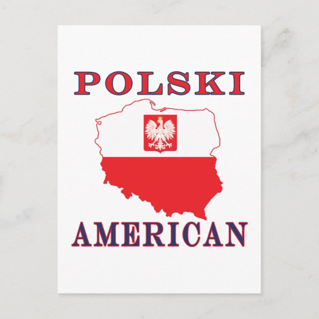 Polski American Karta Vykort (Framsida)