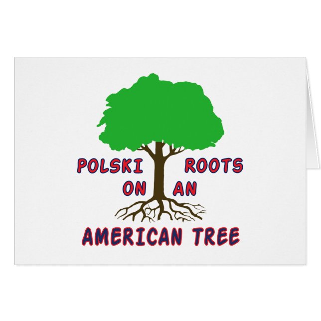 Polski American Roots Hälsningskort (Framsidan Horizontal)