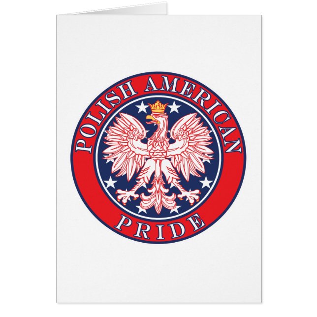 Polskt amerikanskt Pride Hälsningskort (Framsidan)