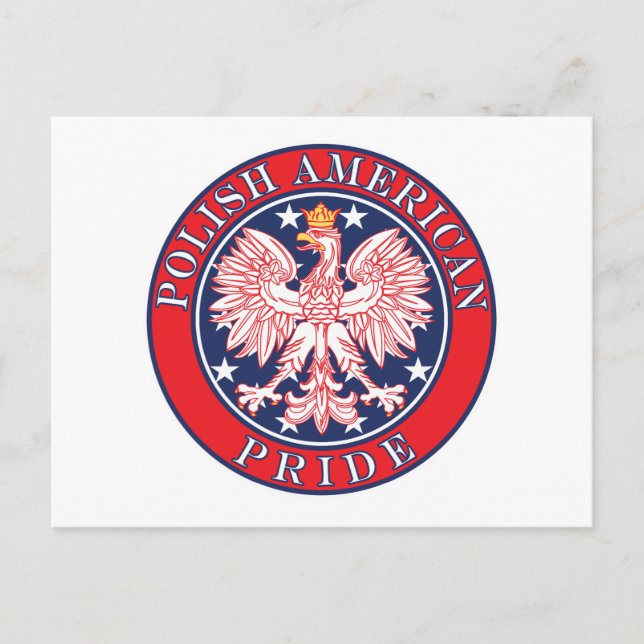 Polskt amerikanskt Pride Vykort (Framsida)