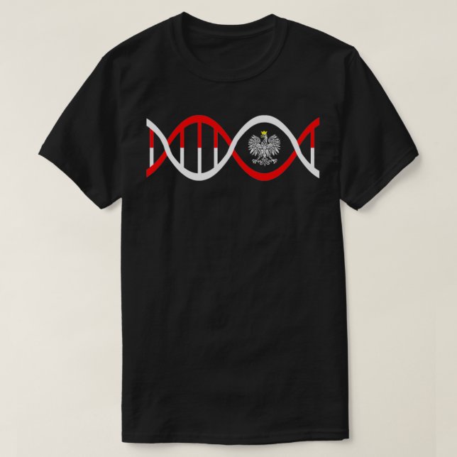 Polskt DNA Polen Eagle Polska Genetic Polen Heri T Shirt (Design framsida)