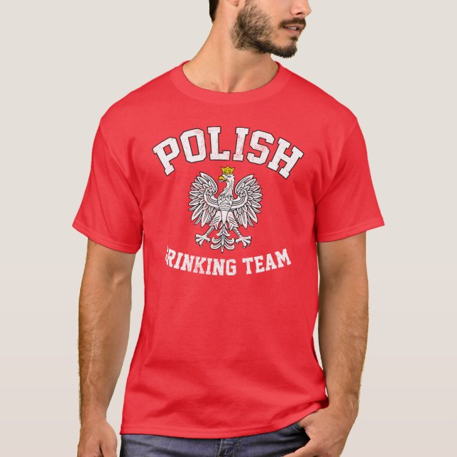 Polskt dricka lag t shirt (Framsida)