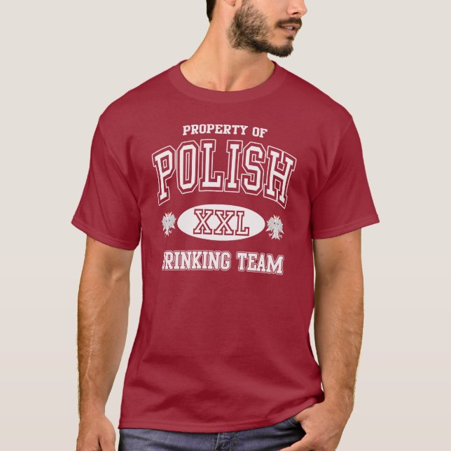 Polskt dricka lag t-shirt (Framsida)