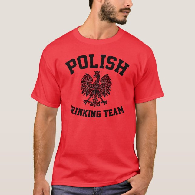 Polskt dricka lag t-shirt (Framsida)