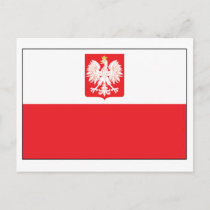 Polskt Falcon Flagga-vykort Vykort