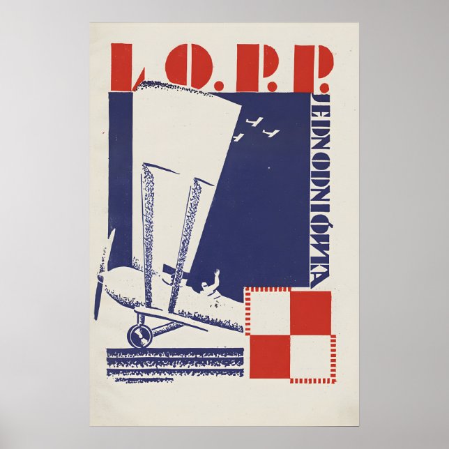 Polskt flygvapenplanscher LOPP Organisation för lu Poster (Framsidan)