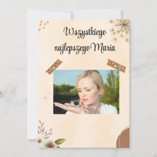 Polskt födelsedagskort tack kort