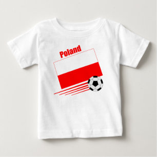 Polskt fotbolllag tee shirt
