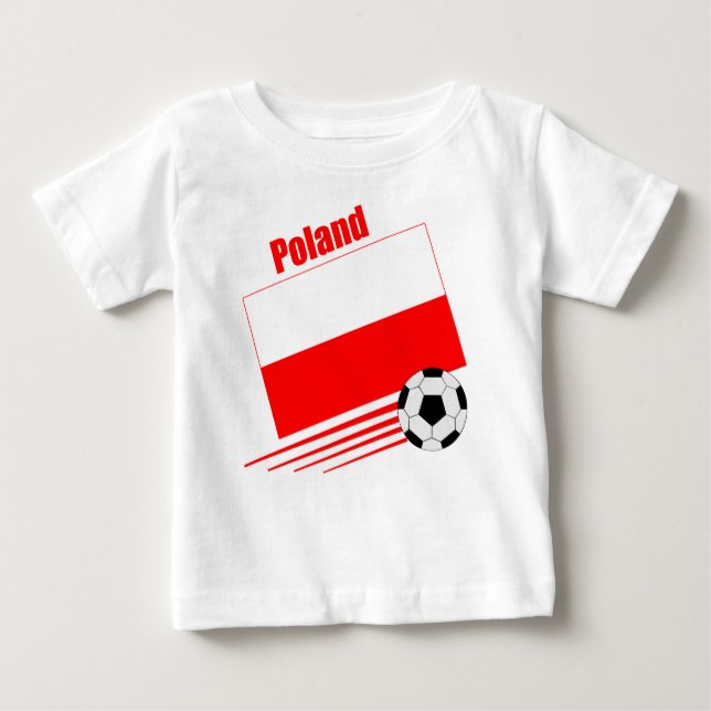 Polskt fotbolllag tee shirt (Framsida)
