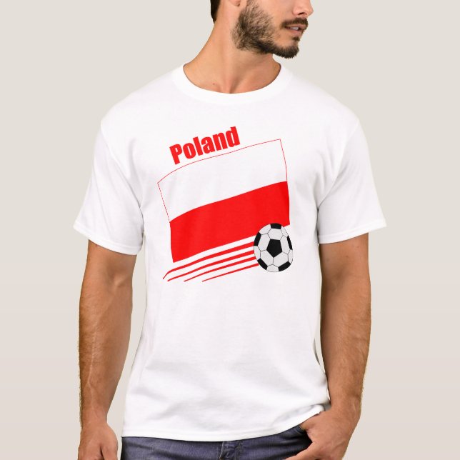Polskt fotbolllag tee shirt (Framsida)