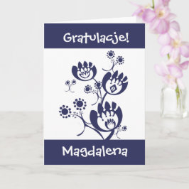 Polskt Grattis-kort Kort