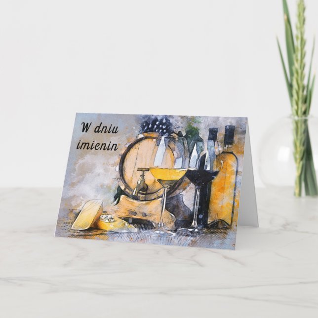 Polskt hälsningskort för namn helgkort (Framsida)