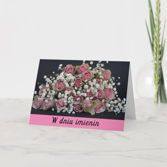 Polskt hälsningskort för namn helgkort (Framsida)