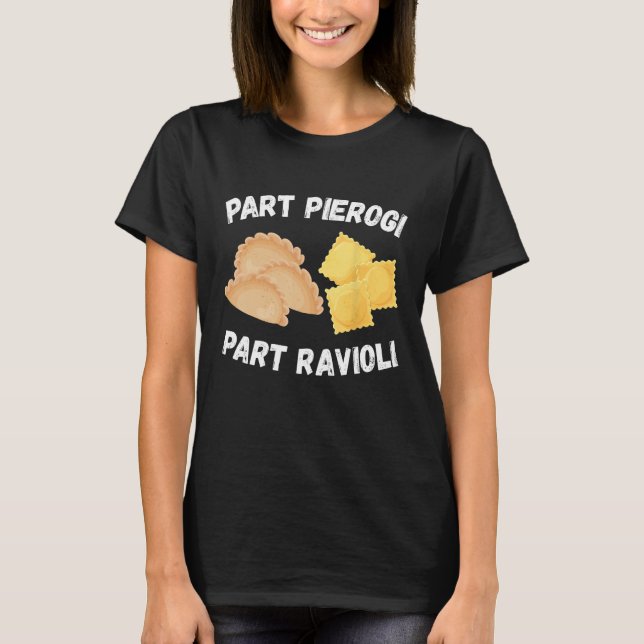 Polskt italienskt Pride Funny Part Pierogi Part Ra T Shirt (Framsida)