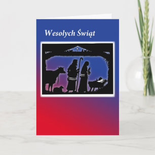 Polskt julkort, Manger Scene Helgkort