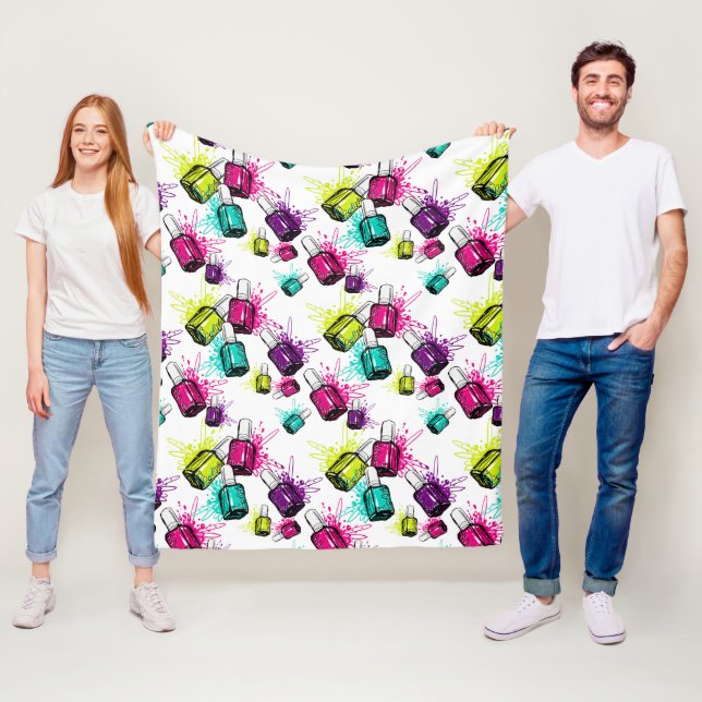 Polskt mönster för neonnagel fleecefilt (På plats)