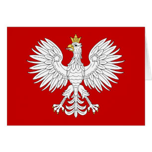 Polskt örnhälsningkort hälsningskort