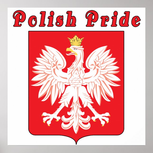 Polskt Pride Öagle Skriv ut Poster (Framsidan)