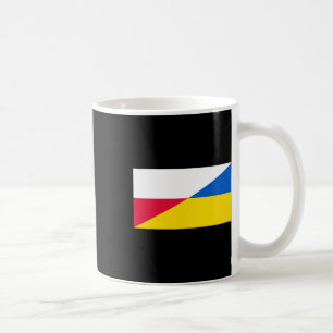 Polskt stöd för Ukraina Ukrainsk flagga och Pola Kaffemugg