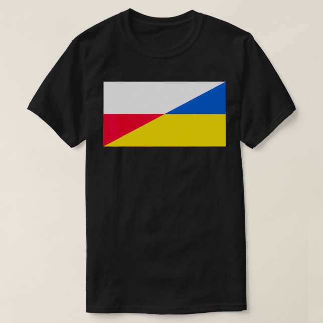 Polskt stöd till ukrainska Flagga och polacker T Shirt (Design framsida)