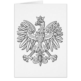 Polskt symbol hälsningskort