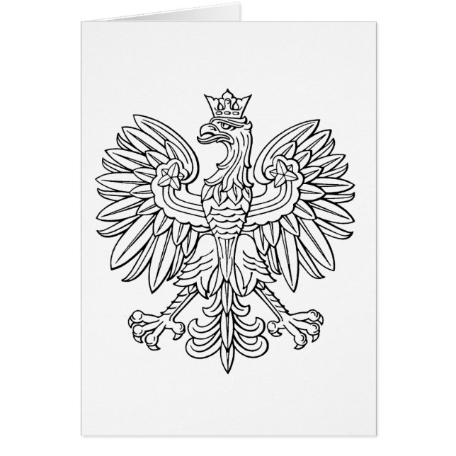 Polskt symbol hälsningskort (Framsidan)