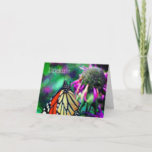 Polskt Tack Butterfly Art Personlig Card Kort