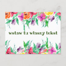 Polskt vykort hälsning karta okolicznościowa