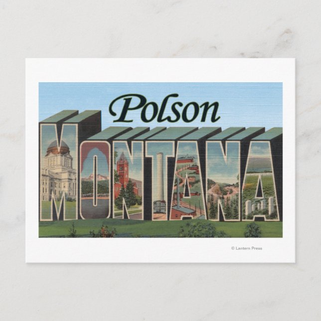 Polson, Montana Vykort (Framsida)