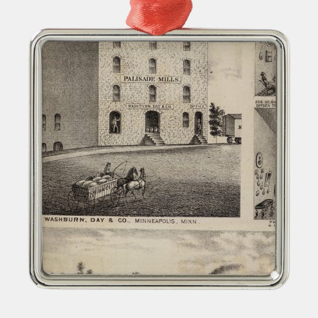 Polstjärnanjärnarbeten, Washburn, Minnesota Julgransprydnad Metall (Framsidan)