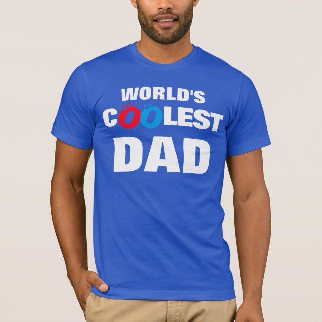 Poly-Cotton Blend T-Shirt/Worlds Coolest Pappa Tee (Framsida)