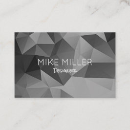 Poly Geometric Angles Grått Modern Coola Visitkort