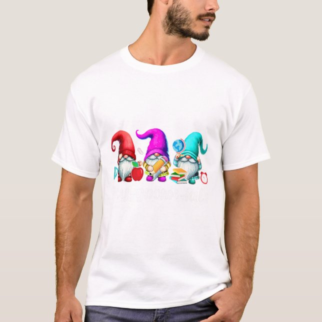 Poly-gnome-ials Three Gnomes Funny Teacher Mathema T Shirt (Framsida)