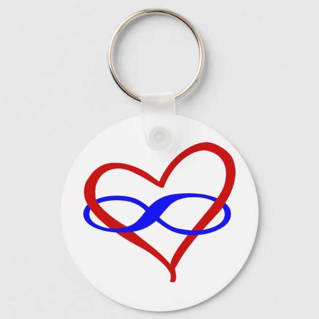 Poly Heart Ofinity Nyckelring (Framsida)