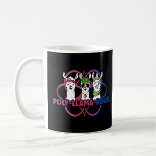 Poly Llama Rous Polyamory for Polyamous Throupl Kaffemugg