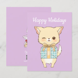 Poly-Pom Glad helg Winking Golden Pom Vykort