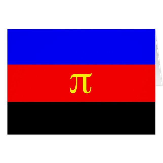 Polyamori Stolthetsflagga Hälsningskort (Framsidan Horizontal)