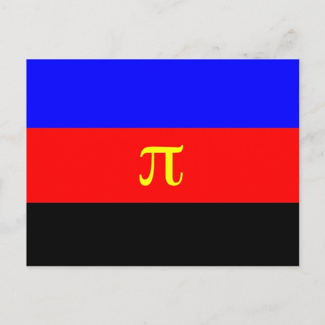 Polyamori Stolthetsflagga Vykort (Framsida)