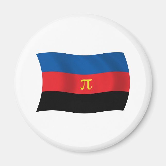 Polyamoriflagga Magnet (Framsidan)