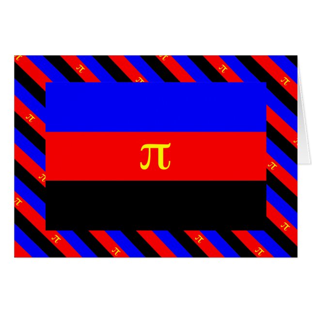 Polyamorösa stolthetsflagga hälsningskort (Framsidan Horizontal)