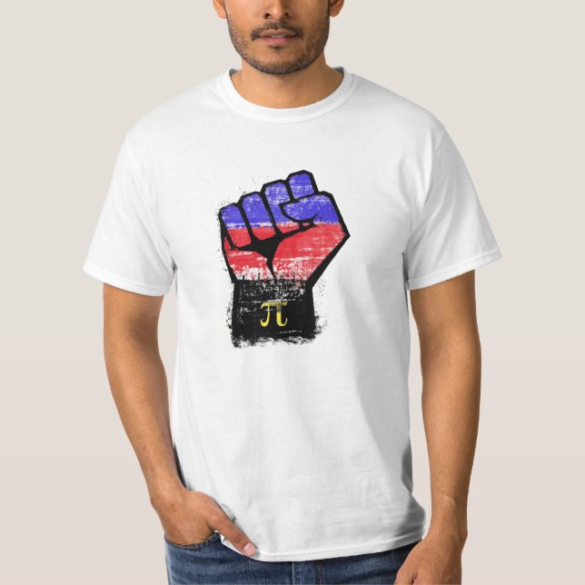 Polyamorösa stolthetsprotest näve t shirt (Framsida)