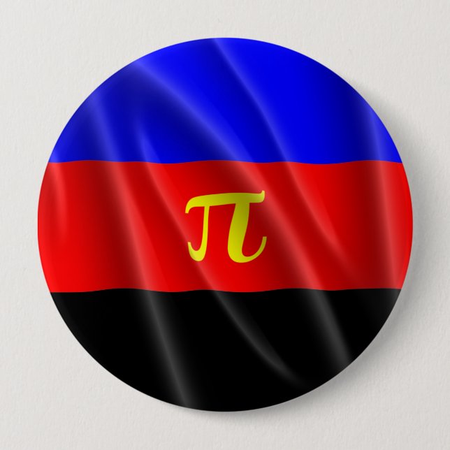 POLYAMOROUS PRIDE FLAGGA VÅGIGT DESIGN - 2014 PRID KNAPP (Framsida)