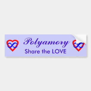 Polyamory delar love.en bildekal