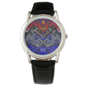 Polyamory Dragon Damask in Poly Pride Flagga Färg Armbandsur