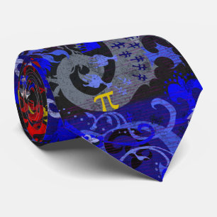 Polyamory Dragon Damask in Poly Pride Flagga Färg Slips