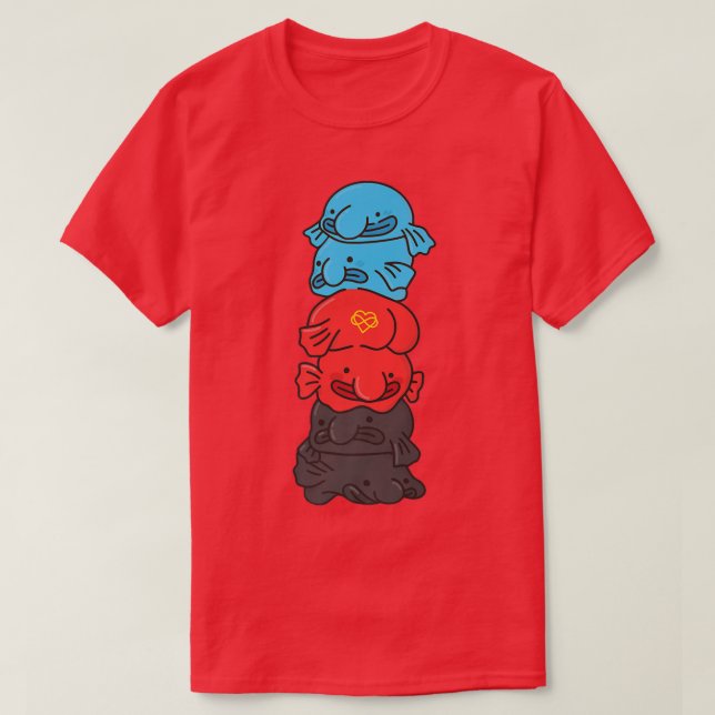 Polyamory Flagga HGBTQ Blobfish Premium T-Shir T Shirt (Design framsida)
