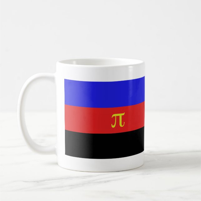 Polyamory flagga kaffemugg (Vänster)