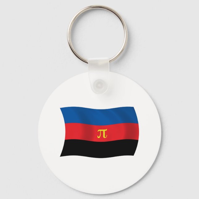 Polyamory Flagga Keychain Nyckelring (Framsida)