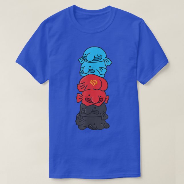 Polyamory Flagga Pride LGBTQ Blobfish T Shirt (Design framsida)