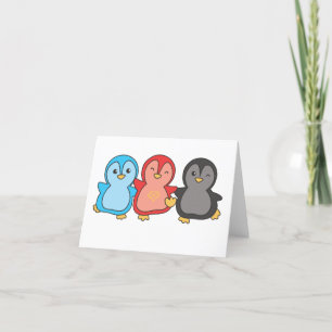 Polyamory Flagga Pride Lgbtq Cute Penguin Tack Kort